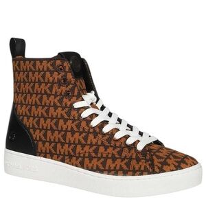 NEW IN BOX MICHAEL KORS SIZE 10 EDIE KNIT HIGH TOP KNIT/MK LOGO $300